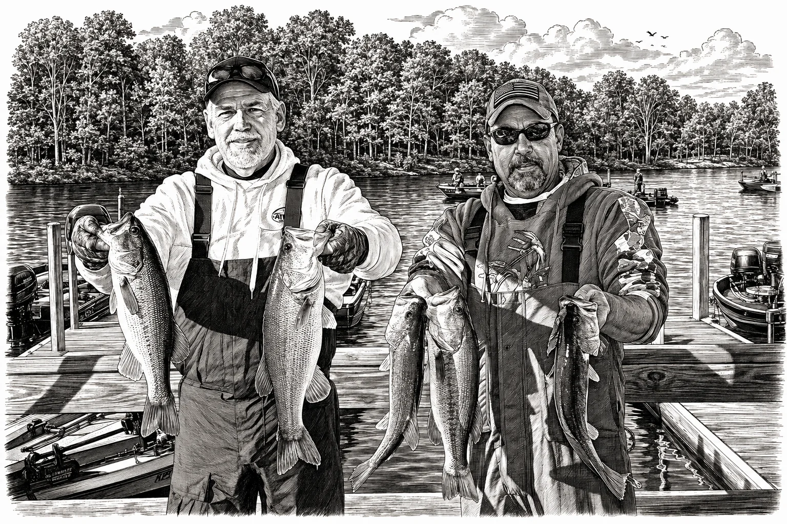 Fishing Friends custom laser engraving