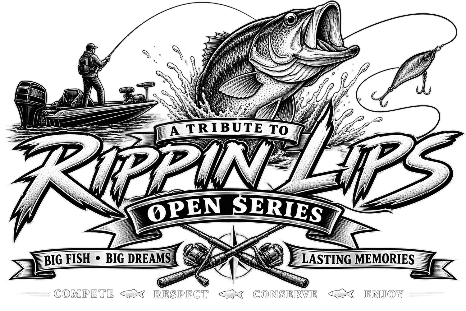 Rippin Lips Open Series Tribute custom laser engraving by Bentley Custom Works